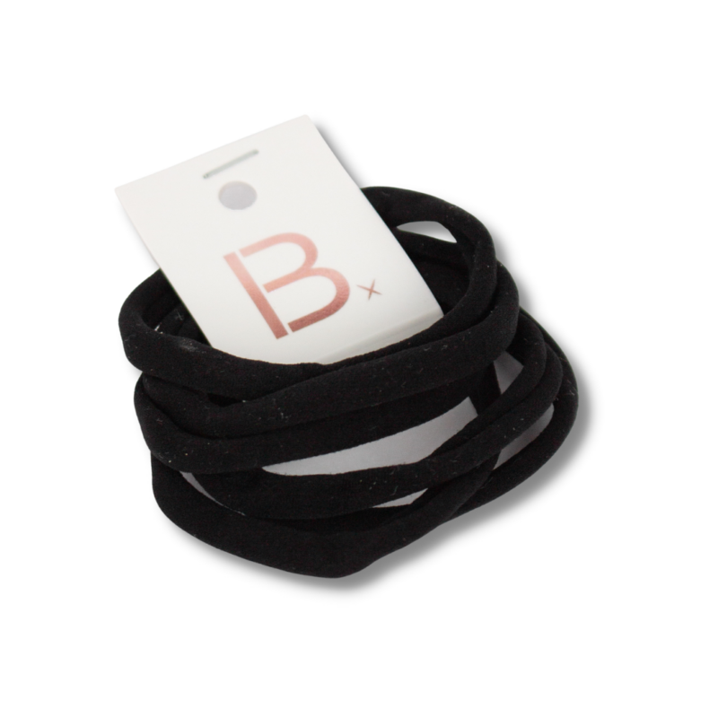 BODA Black Hair Elastics (6 pack)